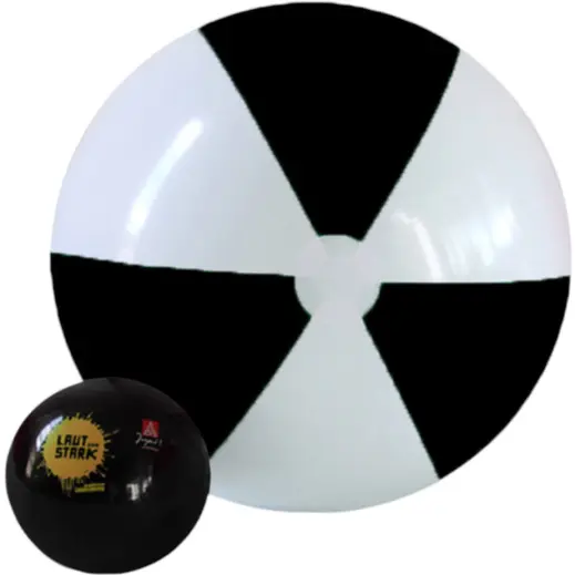 1.2m Two-Tone Beach Ball Black-White